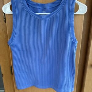 Pink Republic Sky Blue/ Periwinkle Ribbed Top